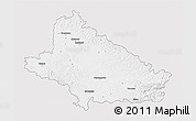 Silver Style 3D Map of Bjelovar-Bilogora, single color outside