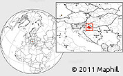 Blank Location Map of Bjelovar-Bilogora