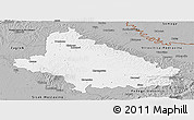 Gray Panoramic Map of Bjelovar-Bilogora