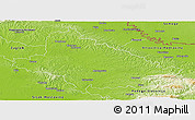 Physical Panoramic Map of Bjelovar-Bilogora