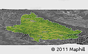 Satellite Panoramic Map of Bjelovar-Bilogora, desaturated