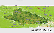 Satellite Panoramic Map of Bjelovar-Bilogora, physical outside