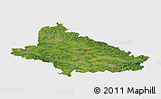 Satellite Panoramic Map of Bjelovar-Bilogora, single color outside