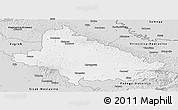Silver Style Panoramic Map of Bjelovar-Bilogora