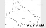 Blank Simple Map of Bjelovar-Bilogora, cropped outside