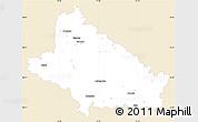 Classic Style Simple Map of Bjelovar-Bilogora, single color outside