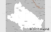 Gray Simple Map of Bjelovar-Bilogora