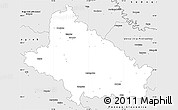 Silver Style Simple Map of Bjelovar-Bilogora