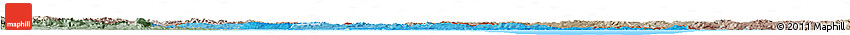 Political Shades Horizon Map of Croatia, semi-desaturated, land only