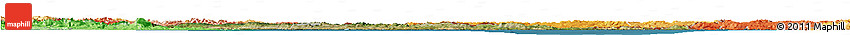 Satellite Horizon Map of Croatia, political shades outside, satellite sea