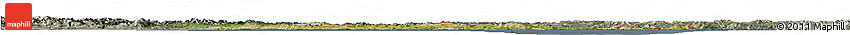 Satellite Horizon Map of Croatia, semi-desaturated