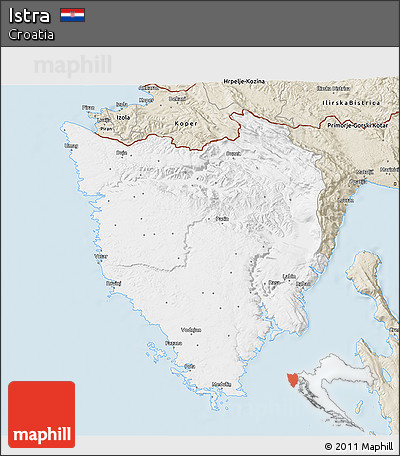 Classic Style 3D Map of Istra