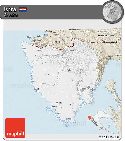 Classic Style 3D Map of Istra