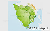 Physical 3D Map of Istra, single color outside