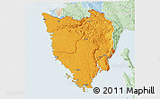 Political 3D Map of Istra, lighten