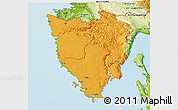 Political 3D Map of Istra, physical outside