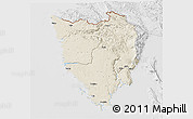 Shaded Relief 3D Map of Istra, lighten, desaturated