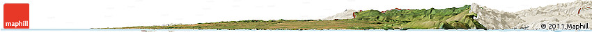 Satellite Horizon Map of Istra, shaded relief outside