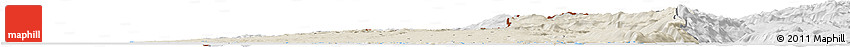 Shaded Relief Horizon Map of Istra, lighten, desaturated