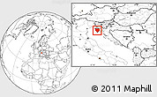 Blank Location Map of Istra, within the entire country