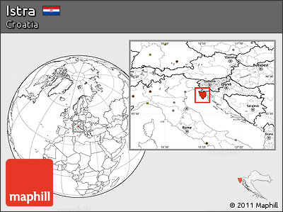 Blank Location Map of Istra