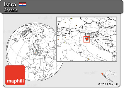Blank Location Map of Istra