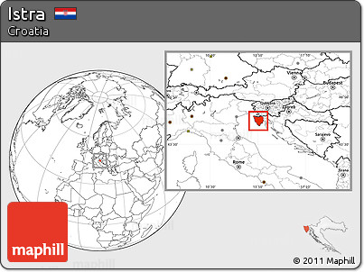 Blank Location Map of Istra