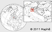 Blank Location Map of Istra, highlighted country, within the entire country