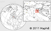 Blank Location Map of Istra, highlighted country