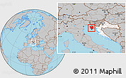 Gray Location Map of Istra, highlighted country