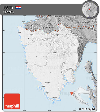 Gray Map of Istra