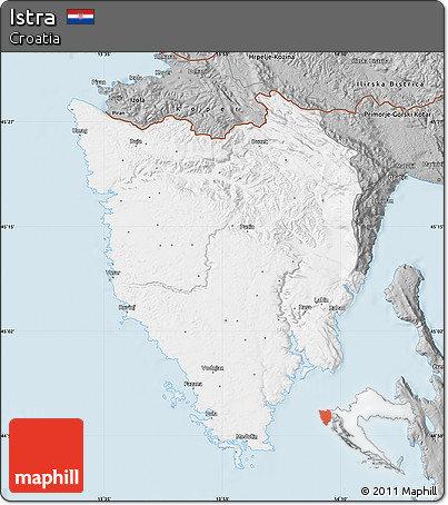 Gray Map of Istra