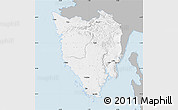 Gray Map of Istra, single color outside