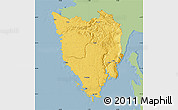 Savanna Style Map of Istra, single color outside