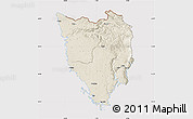 Shaded Relief Map of Istra, cropped outside