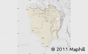 Shaded Relief Map of Istra, lighten, desaturated