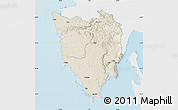 Shaded Relief Map of Istra, single color outside