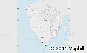 Silver Style Map of Istra, single color outside