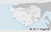 Gray Panoramic Map of Istra, single color outside