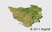 Satellite Panoramic Map of Istra, cropped outside