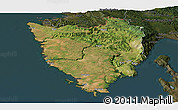 Satellite Panoramic Map of Istra, darken