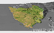 Satellite Panoramic Map of Istra, desaturated