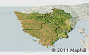 Satellite Panoramic Map of Istra, lighten