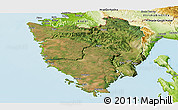 Satellite Panoramic Map of Istra, physical outside