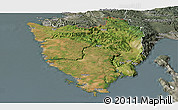 Satellite Panoramic Map of Istra, semi-desaturated