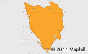 Political Simple Map of Istra, cropped outside