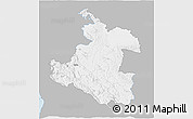 Gray 3D Map of Karlovac, single color outside