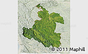 Satellite 3D Map of Karlovac, lighten