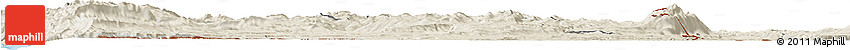Shaded Relief Horizon Map of Karlovac
