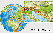 Physical Location Map of Karlovac